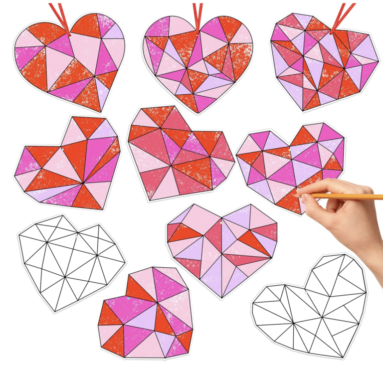 12 Vday Geo Hearts