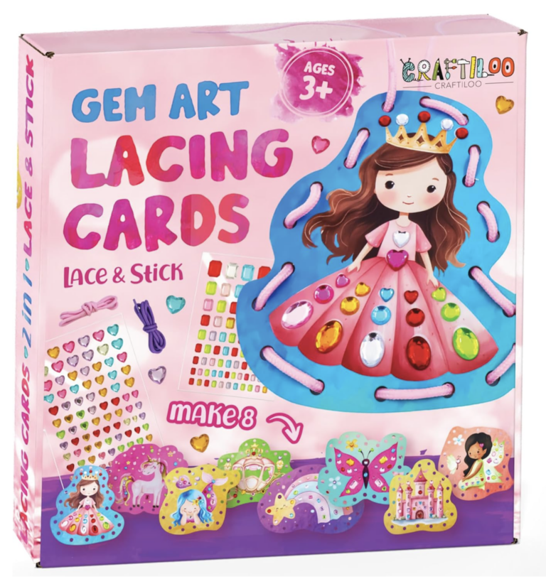 16 Princess Lacing Gem Cards