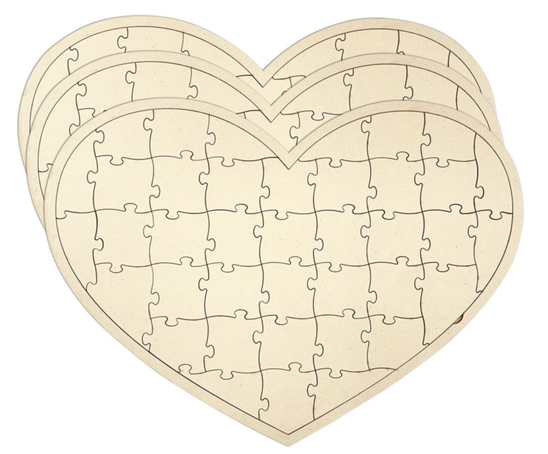 18 Vday Heart Blank Puzzle